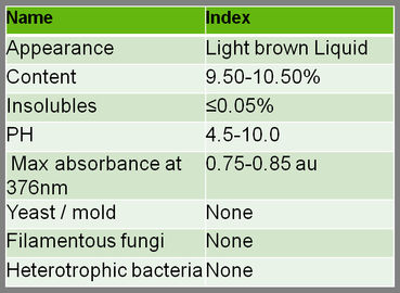 A absorvência fluorescente 0.75-0.85au do projétil luminoso de PTSA 10% CAS 59572-10-0 em 376nm